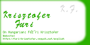 krisztofer furi business card